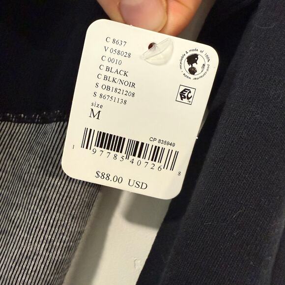 Free People Movement Moonlight Base Layer Wool Blend Black Gray NEW Medium - Picture 3 of 7